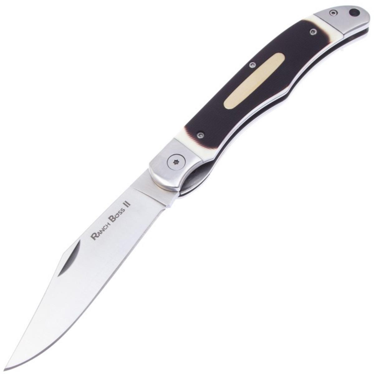 Нож складной 20NPM1 Ranch Boss II, рук-ть коричнево-белая, клинок SK-5 Cold Steel складной нож we knife esprit marble carbon cpm 20cv