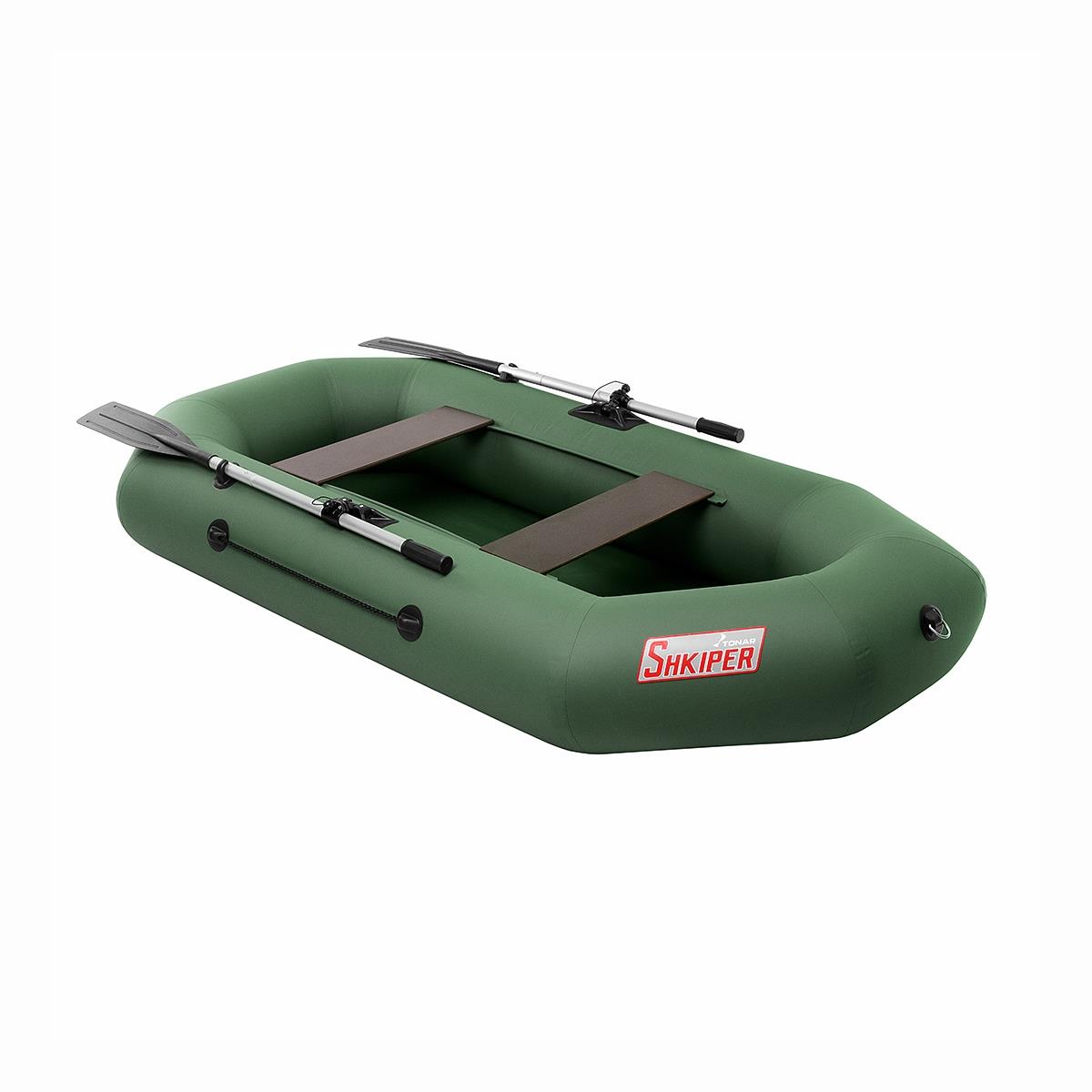 Лодка ПВХ Шкипер 240 (зеленый) Тонар насос ножной с манометром 2 цилиндра