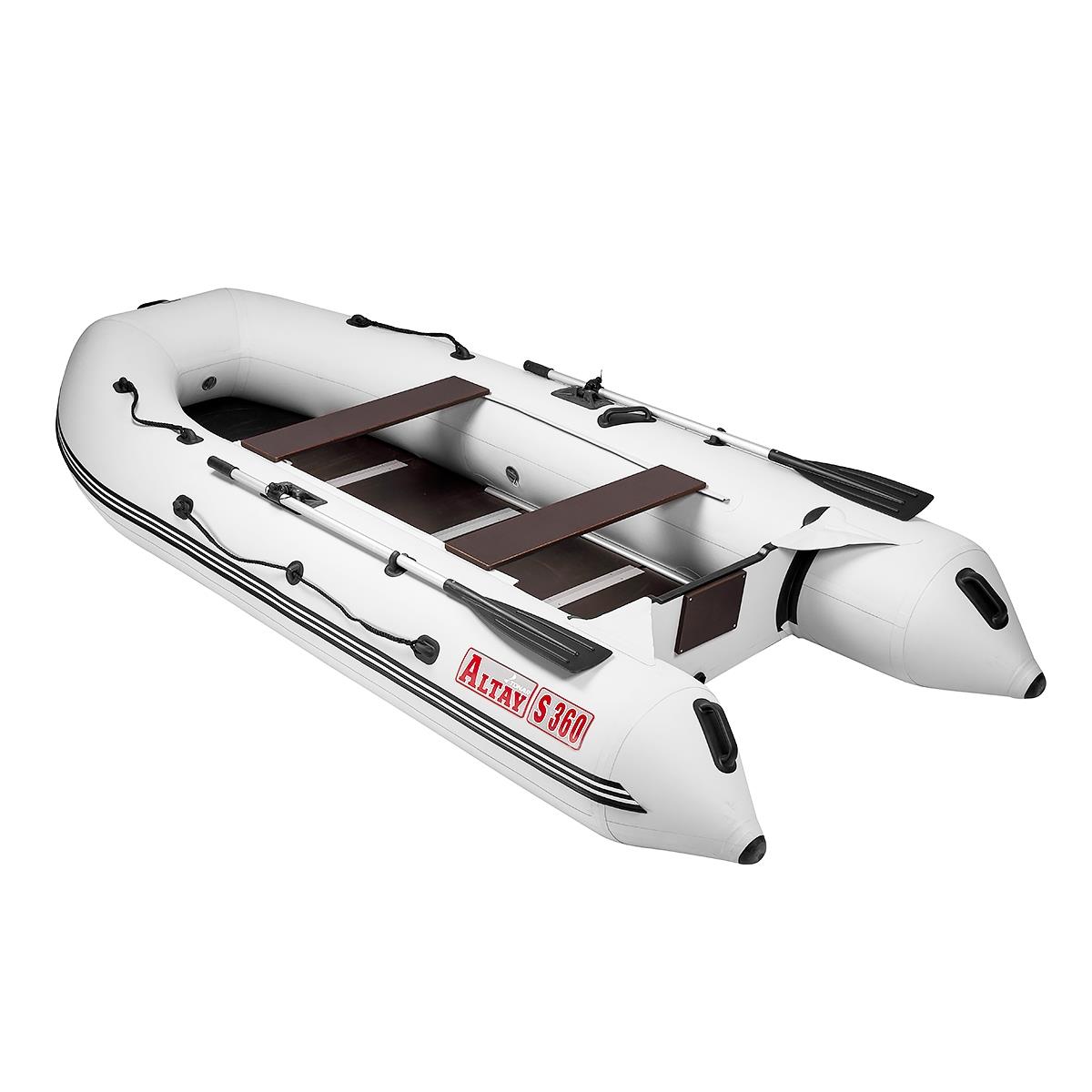Лодка Алтай S360 под мотор (белый) Тонар насос ножной