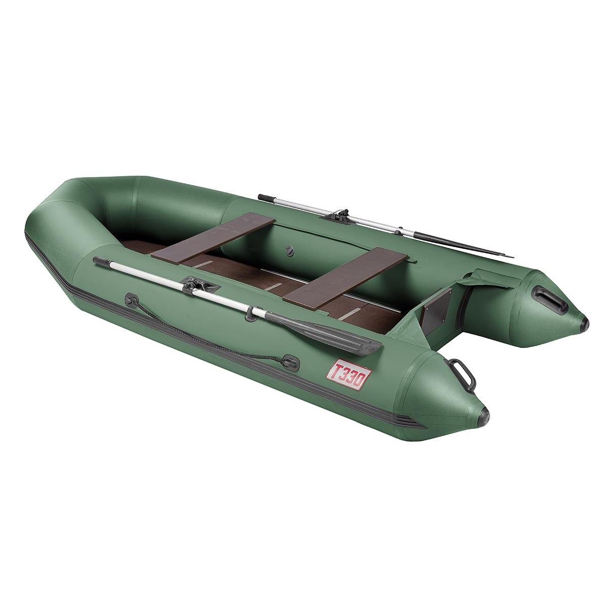 Лодка Капитан Т330 (киль+пол) зеленая Тонар