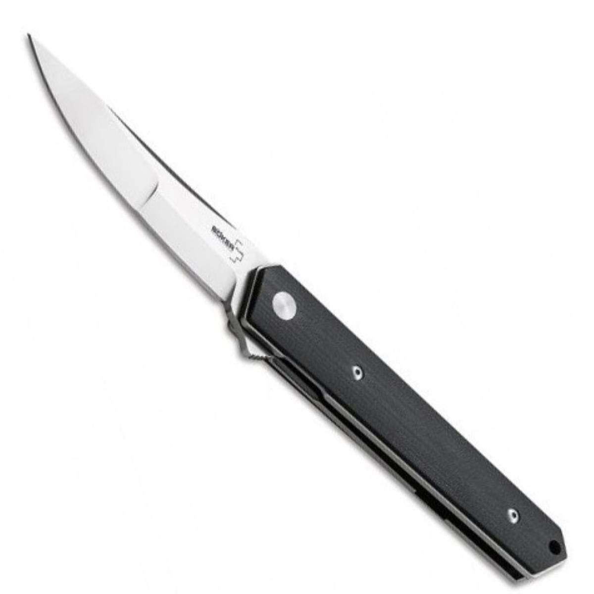 Нож складной чёрная рукоять G10, сталь VG-10  BK01BO282 Kwaiken Duplex Boker набор столовых ножей opinel n°125 рукоять дерево нержавеющая сталь