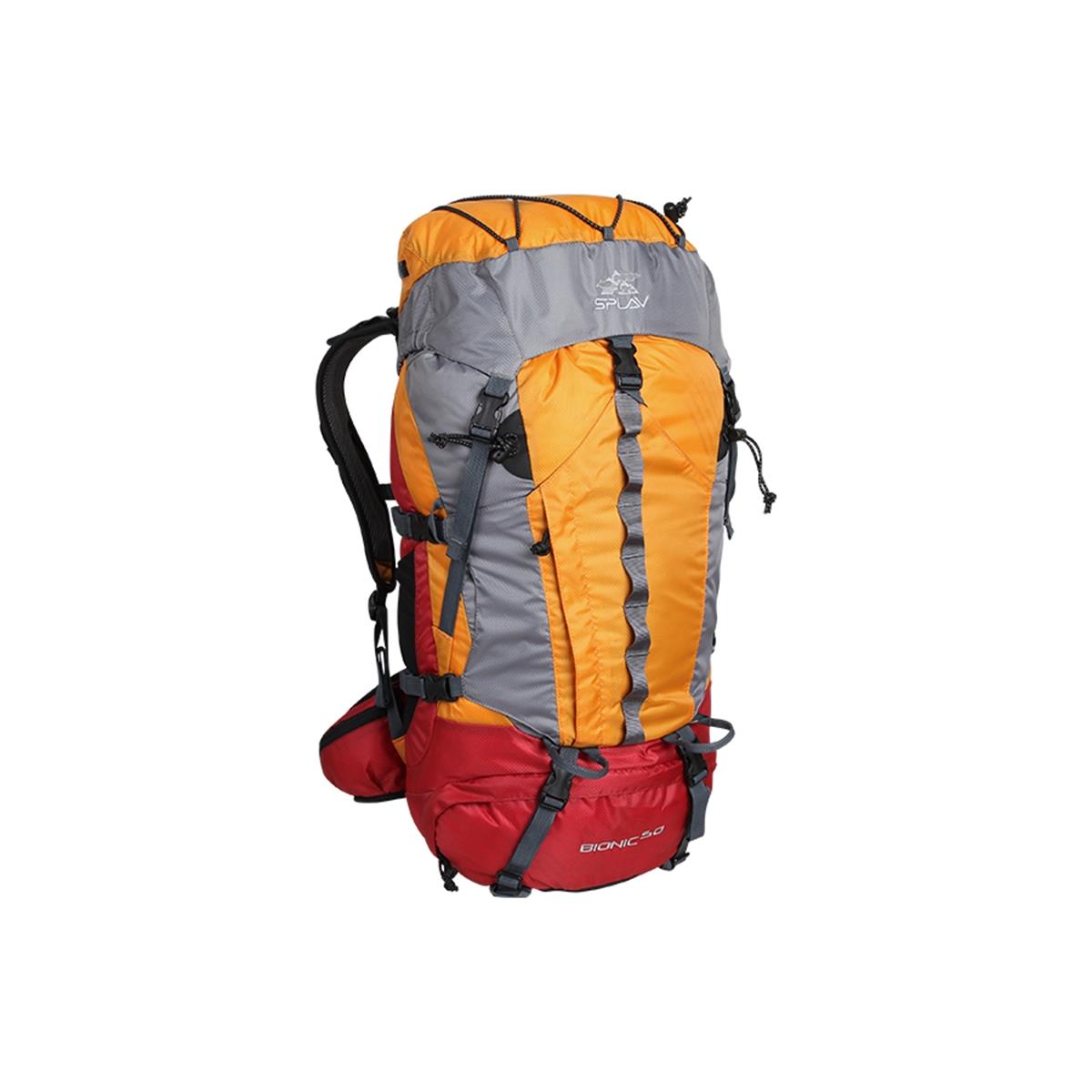 Рюкзак Bionic 50 оранжевый СПЛАВ рюкзак на молнии 3 наружных кармана серый