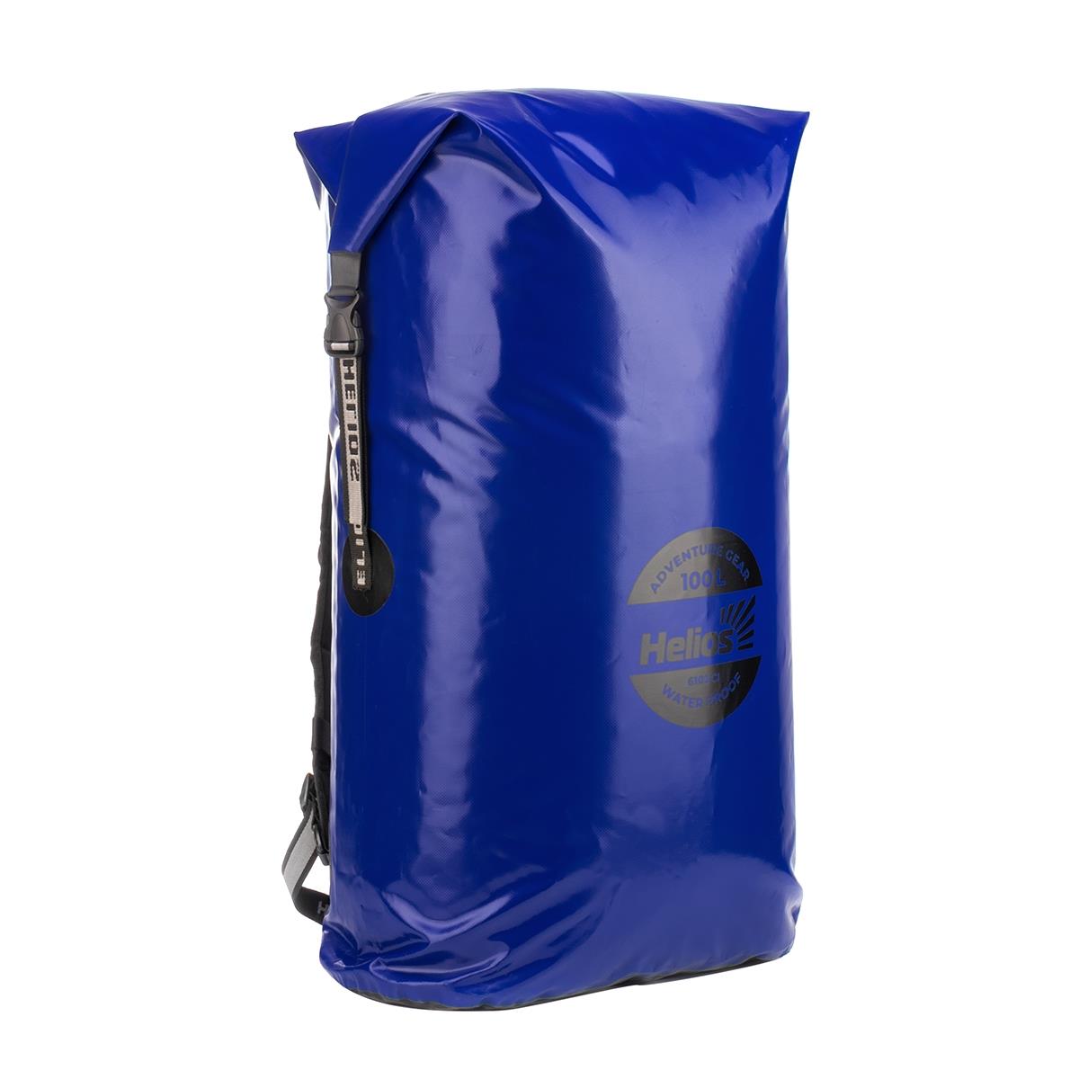Герморюкзак 100 л (ПВХ, синий/черный)  Helios водонепроницаемый спортивный рюкзак urm