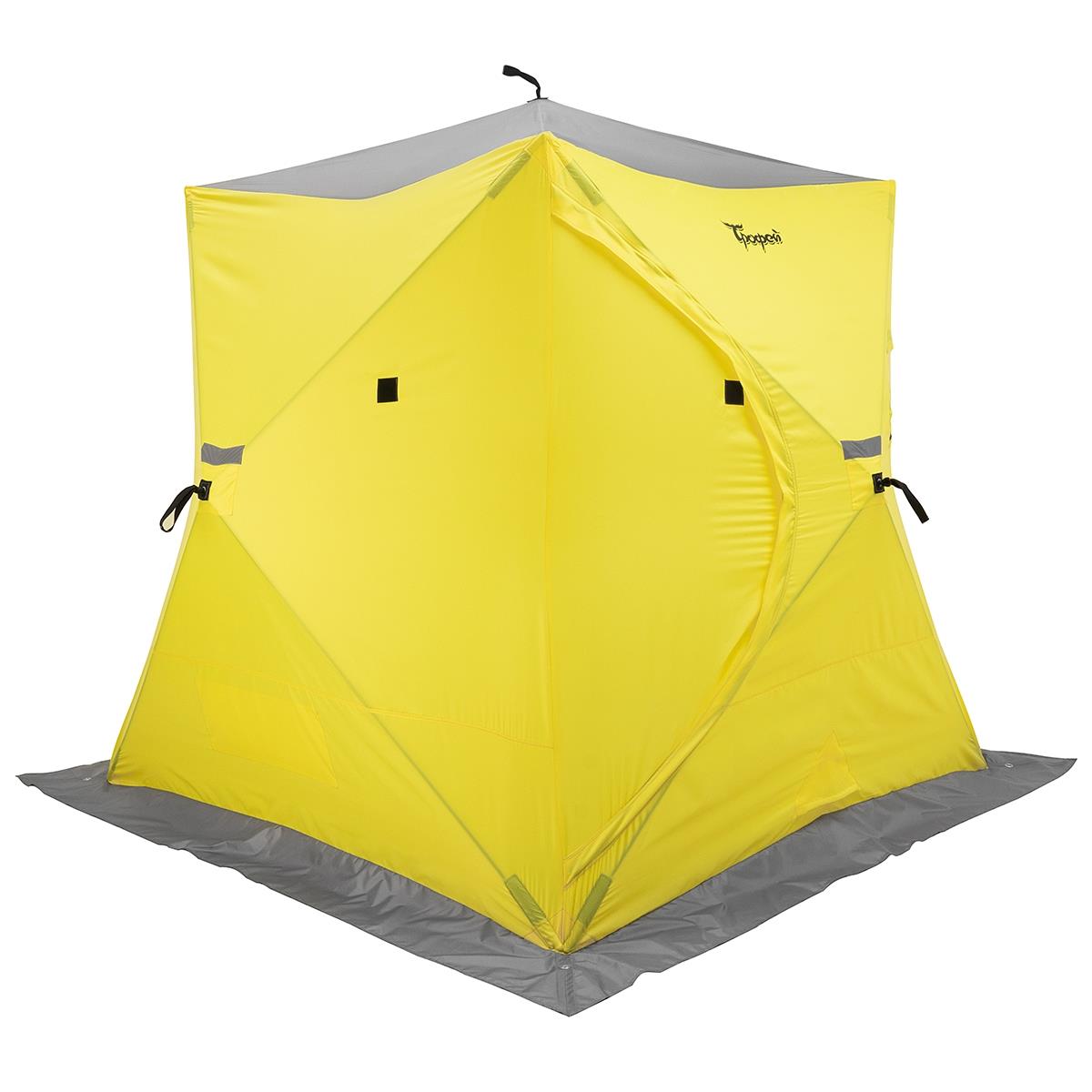палатка зимняя куб 1 5х1 5 t 412 s трофей Палатка зимняя PIRAMIDA 2,0х2,0 yellow/gray (TR-ISP-200YG) ТРОФЕЙ