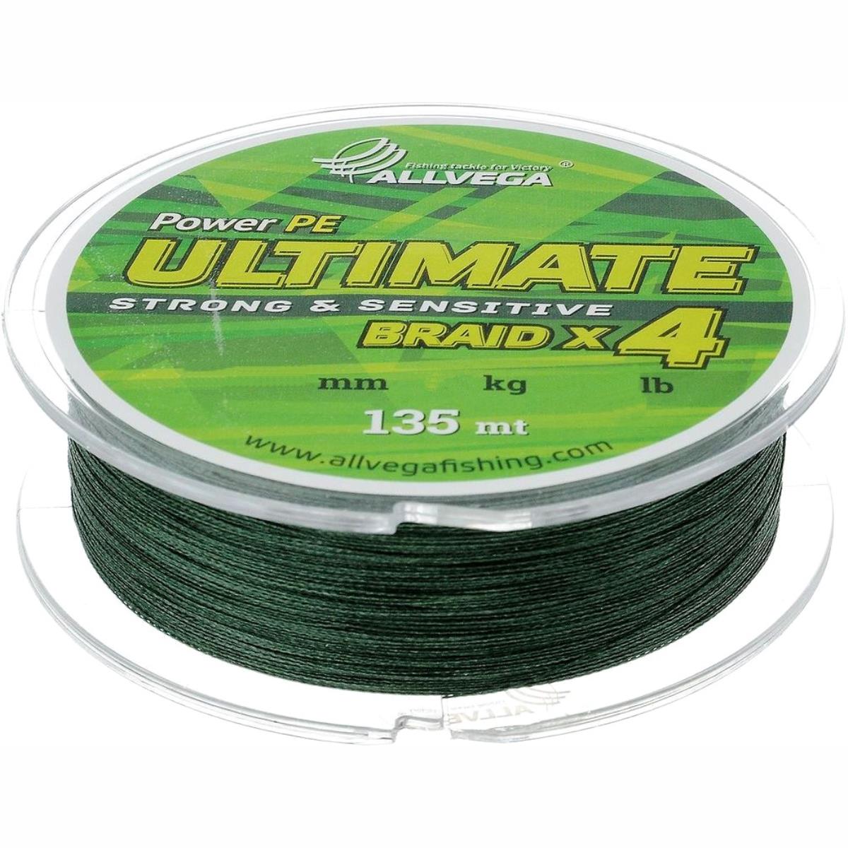 Шнур плетёный Ultimate 135 м тёмно-зелёный  
