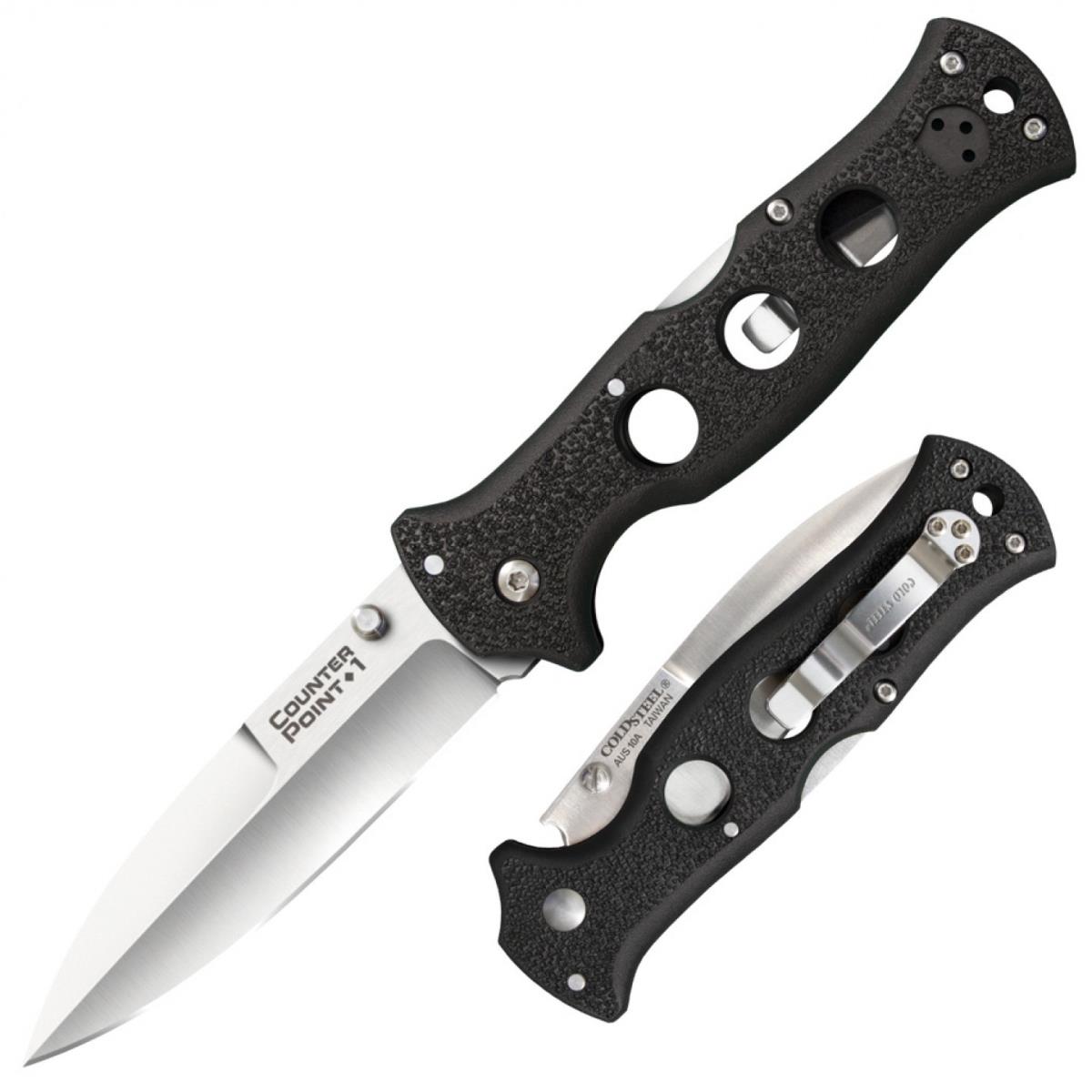 Нож  Counter Point I - нож складной, клинок AUS10A Cold Steel инструмент проверки натяжки ремня av steel