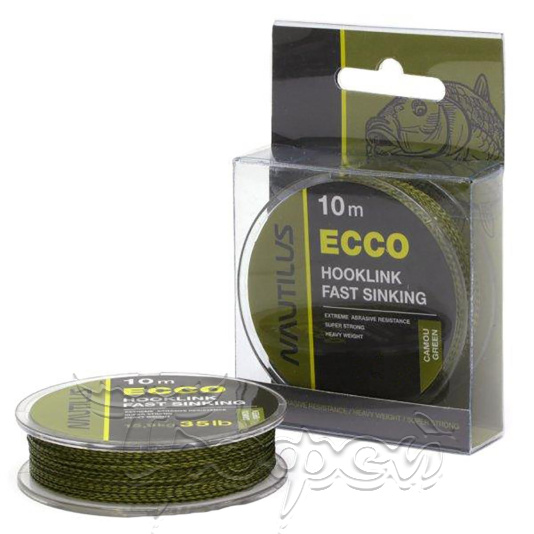 Поводковый материал Ecco 35lb 10 м Camou Green 