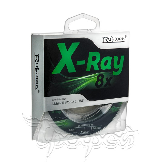 Леска плетеная X-Ray 8-x 135 м, цвет dark green 