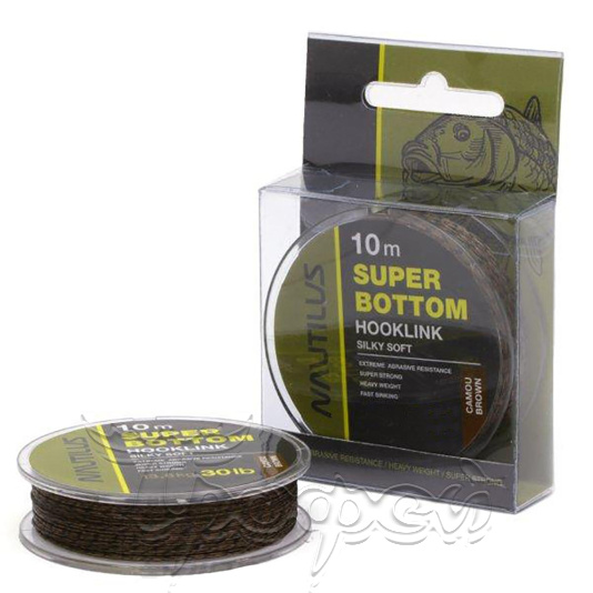 Поводковый материал Super Bottom 30lb 10 м Camou Brown 