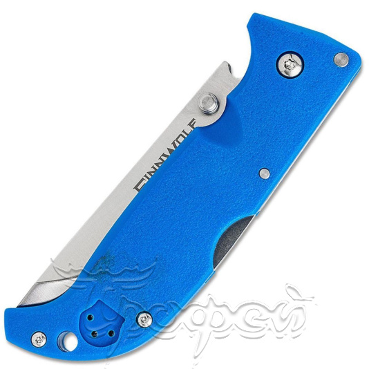 Нож складной 20NPG Finn Wolf Blue, рук-ть синий пластик, клинок AUS 8A 