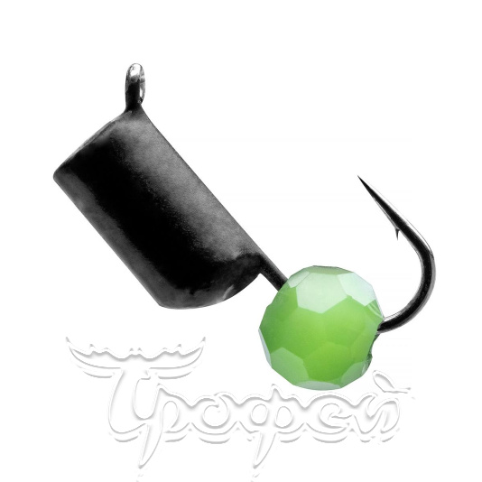 Мормышка Гвоздешарик черный, шарик многогранный зеленый 