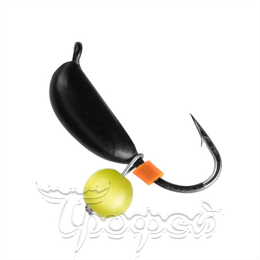 Мормышка вольф Рижский банан с ушком 3,0мм 0,65гр Bn кошач. глаз Y (MW-2030-BN/Y) Helios 
