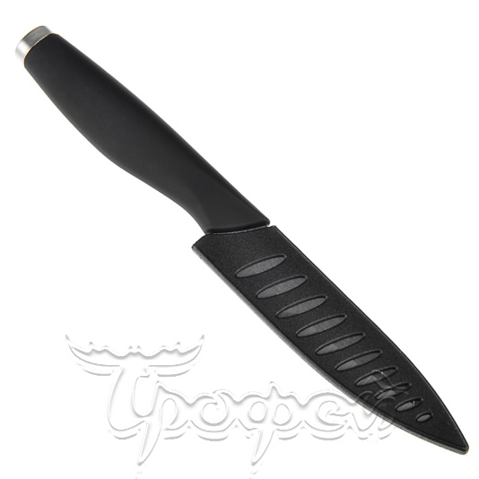 Нож кухонный керамический Бусидо 10 см черный блистер (803-106) 