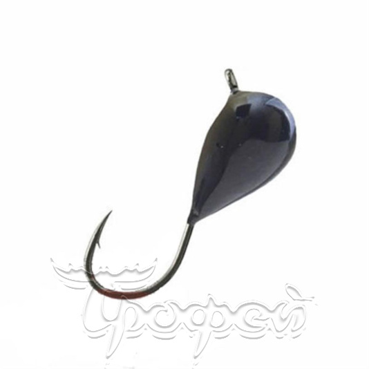 Мормышка вольфрамовая Капля с ушком d 2,5мм черный лак (в упак.10шт) LumiCom 