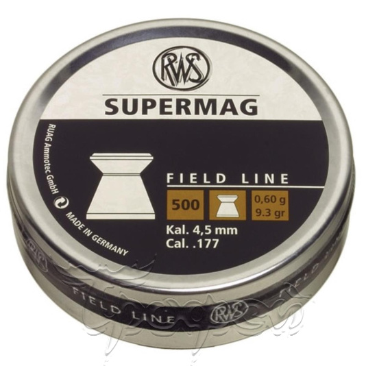 Пульки RWS SuperMag 4.5mm 500 9.3gr (2136759) Германия 