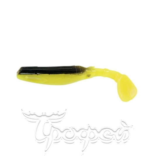 Виброхвост Flipper, цвет лимонный с черной спиной 