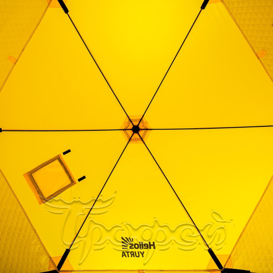 Палатка зимняя ЮРТА утепленная с дышащим верхом yellow 