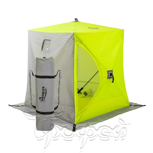 Палатка зимняя Куб утепленная 1,5х1,5 yellow lumi/gray 