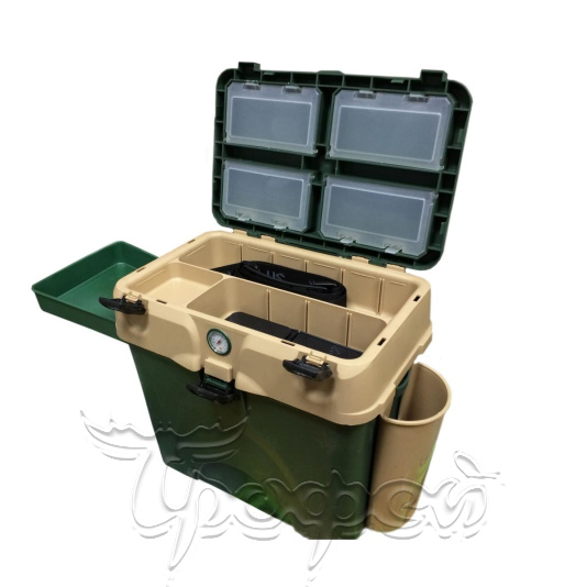 Ящик рыболова A-elita NEW А_Box (пластик, органайзер, отдел под удочку) 
