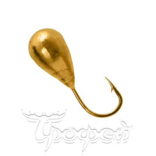 Мормышка вольфрамовая Капля с отверстием d 3.0мм золото (10шт/уп) (1001-300 Au) LumiCom 