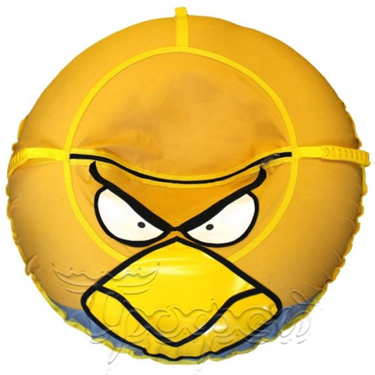 Санки-ватрушка Crazy Birds желтый 