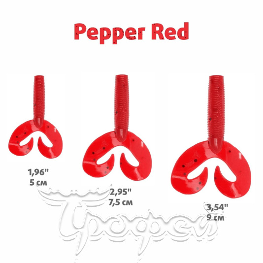 Твистер Credo Double Tail 2,95"/7,5 см Pepper Red (HS-12-030-N) 