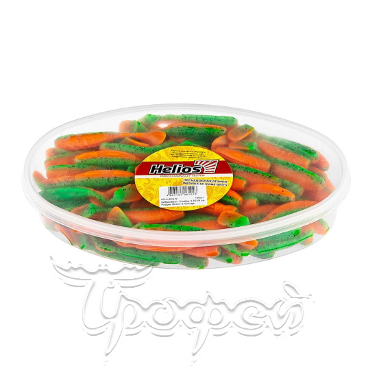 Виброхвост Chubby 3,55"/9 см Pepper Green & Orange (HS-4-018-N) 