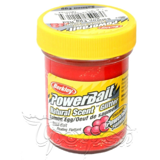 Паста форелевая NATURAL SCENT TROUT BAIT 50 гр SALMON EGG RED GLITTER 