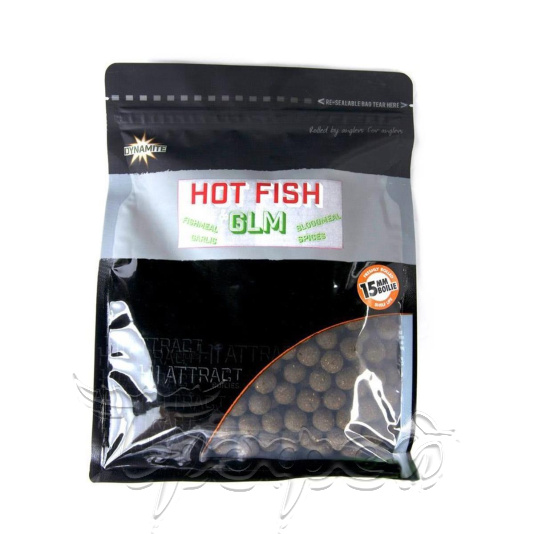 Бойлы тонущие Hot Fish & GLM. 1кг 