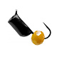 Мормышка Гвоздешарик черный, шарик многогранный желтый 