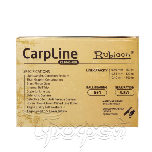 Катушка CarpLine CL1040 с байтраннером 6+1BB 