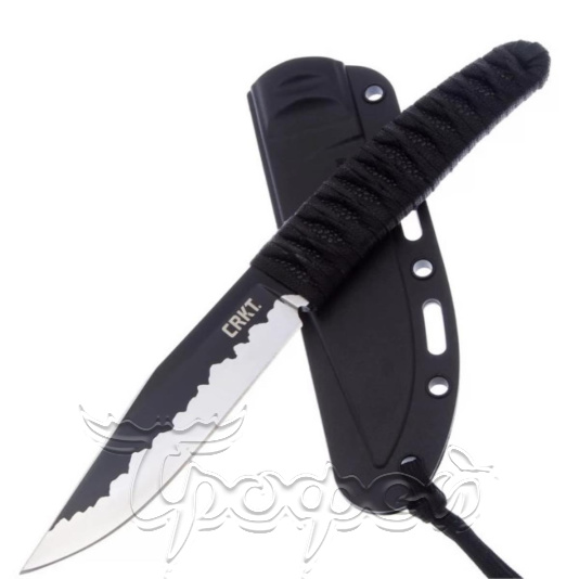 Нож Nishi с фикс. клинком, рук-ть паракорд, клинок 8Cr13MoV, пластик. ножны CRKT_2290 