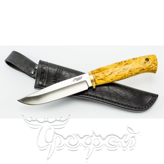 Нож Кречет сталь N690 рукоять карельская береза (Южный крест) 