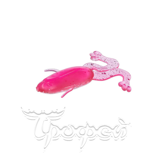 Лягушка Crazy Frog 2,36"/6,0 см Silver Sparkles & Pink (HS-22-035-N) 
