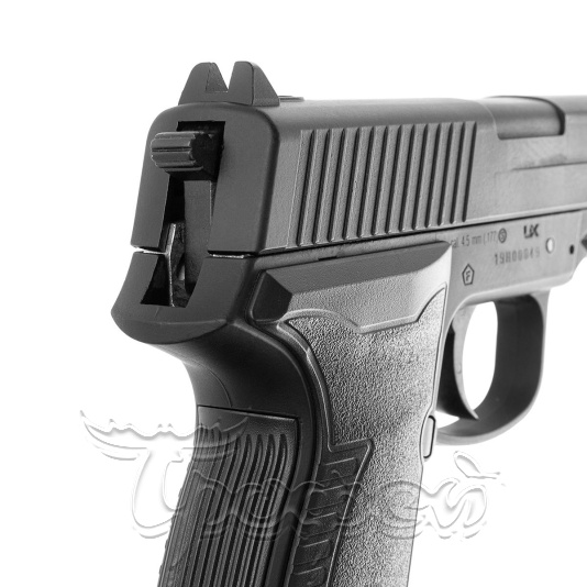 Пистолет пневм. HPP (blowback, чёрный с чёрн. рукояткой), кал.4,5 мм 