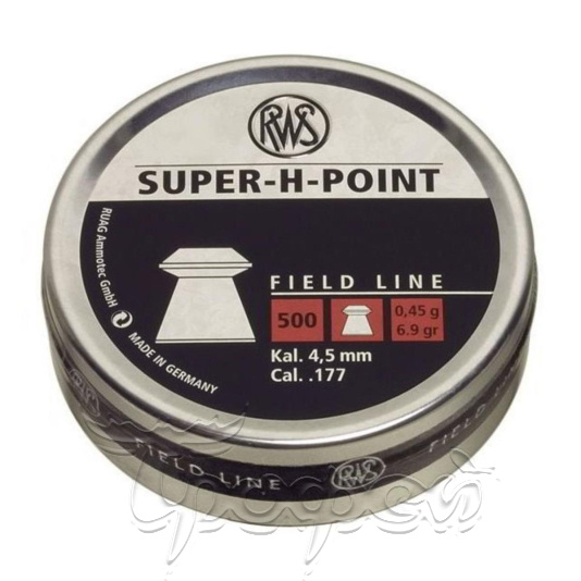 Пульки RWS Super-H-Point 4.5mm 500 6.9gr (2136678) Германия 