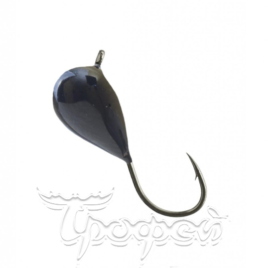 Мормышка вольфрамовая Капля с ушком d 5,0мм обмазка (черная) (10шт/уп) (1000-5006BL) LumiCom  