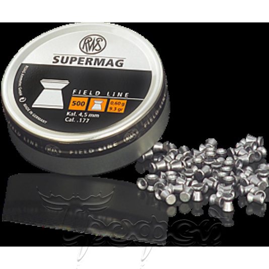 Пульки RWS SuperMag 4.5mm 500 9.3gr (2136759) Германия 