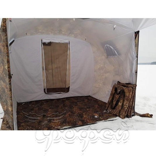 Универсальная двухслойная палатка КУБОИД 3.60 Камыш 