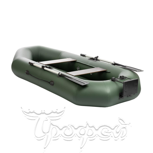 Лодка Шкипер А280НТ надувное дно, навесной транец зеленый Тонар Тонар