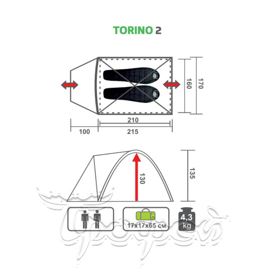 Палатка походная TORINO-2 