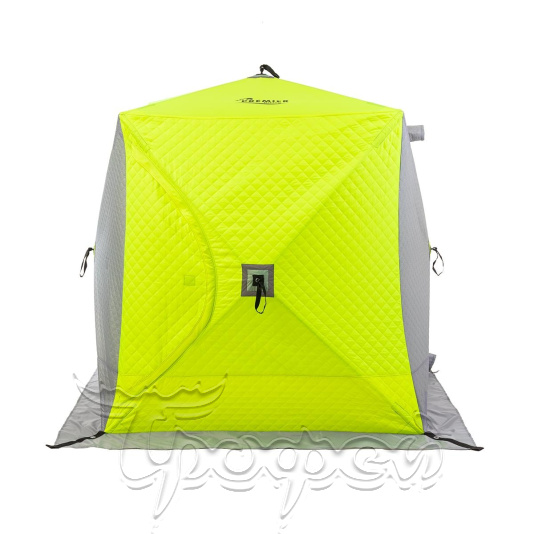 Палатка зимняя Куб утепленная 1,5х1,5 yellow lumi/gray 