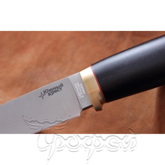 Нож Джек сталь N690 рукоять черный граб (Южный крест) 
