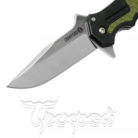 Нож складной, рук-ть черно-зелен. Zy-Ex, клинок 4034SS 20MWC Crawford Model 1 