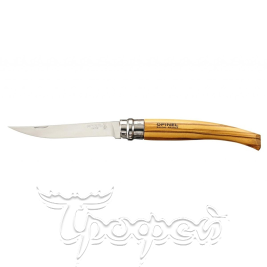 Нож филейный №10 VRI Folding Slim Olivewood нерж. сталь, рукоять олива, длина клинка 10см 