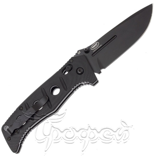 Нож складной сталь D2, чёрная рукоять, чёрный клинок  BM275BK  