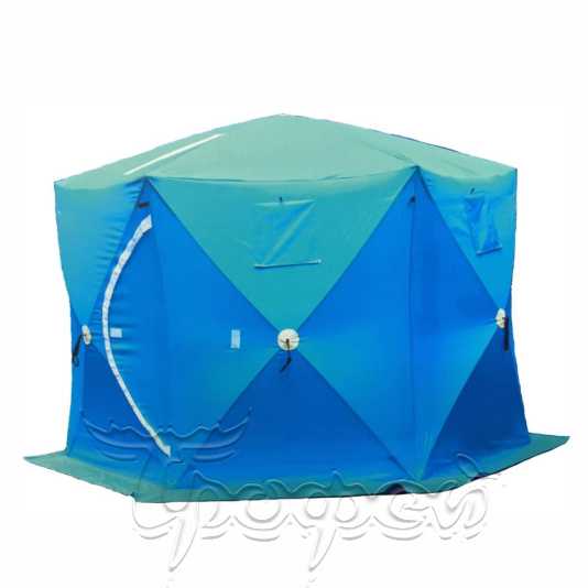 Палатка зимняя КУБ не утепленный 6-гран., синий 300*300*210см (3002А) 