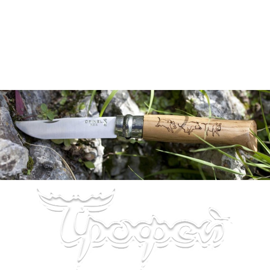 Нож №8 VRI Animalia Boar (кабан), рукоять дуб, длина клинка 8.5 см 