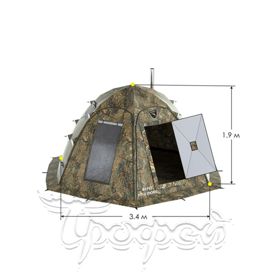 Универсальная палатка УП-2 Люкс прут 8 мм. Камыш, Берег 