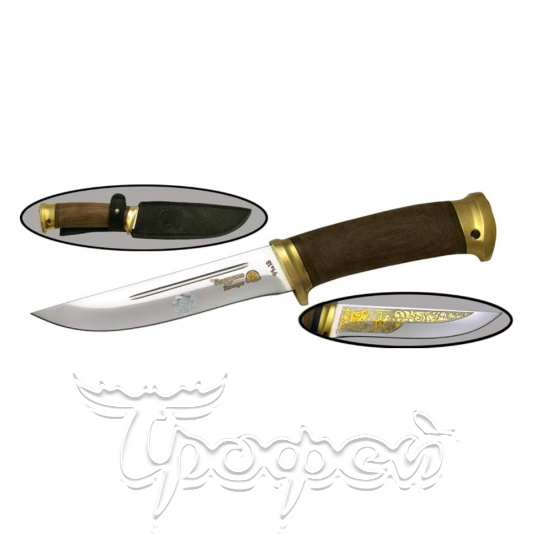 Нож Риф РТ 112 кожа, клинок стоунвош (РОСоружие) 